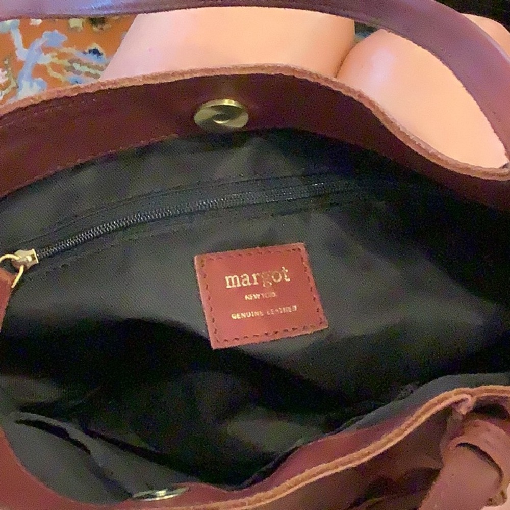 Margot Tan Leather Shoulder Bag with Tassel - Picture 5 of 9